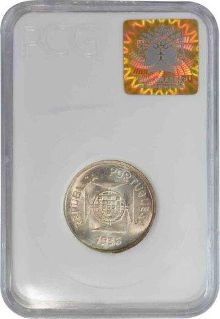 Silver Half Rupia Coin of Indo Portuguese.