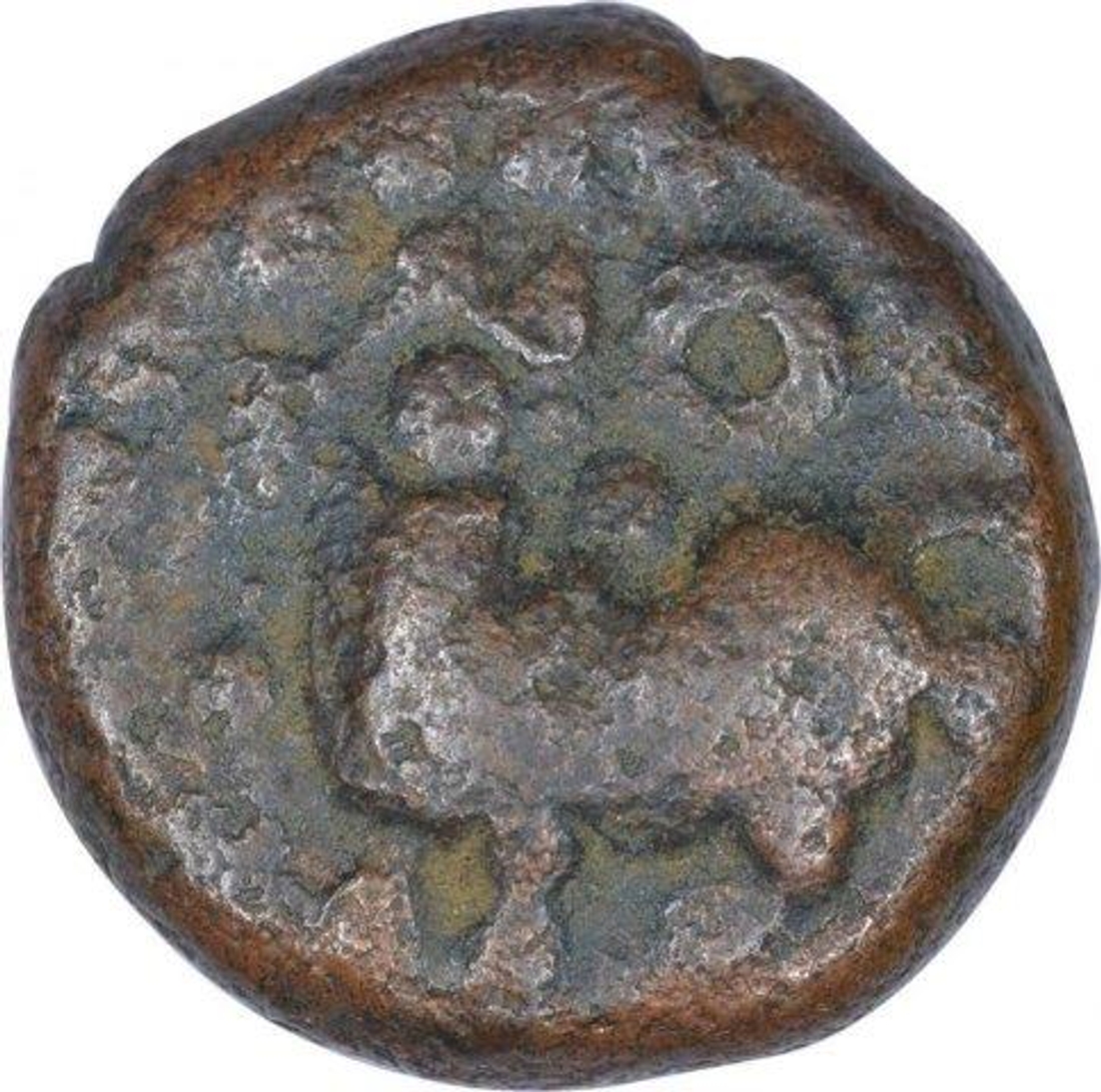 Copper Jital Coin of Devaraya I of Sangama Dynasty of Vijaynagar Empire.