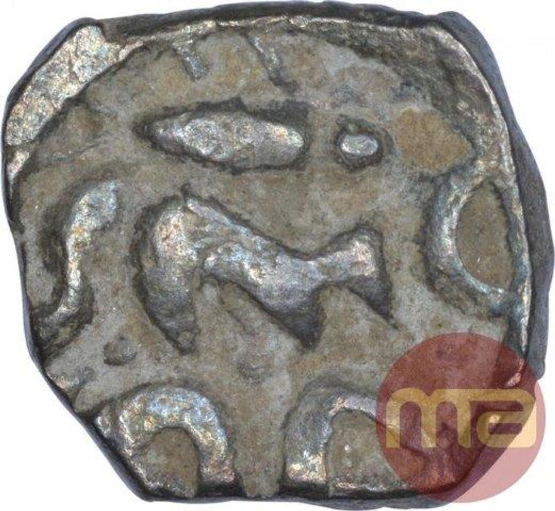 Rare Punch Marked Silver Half Karshapana Coin of Surasena Janapada.