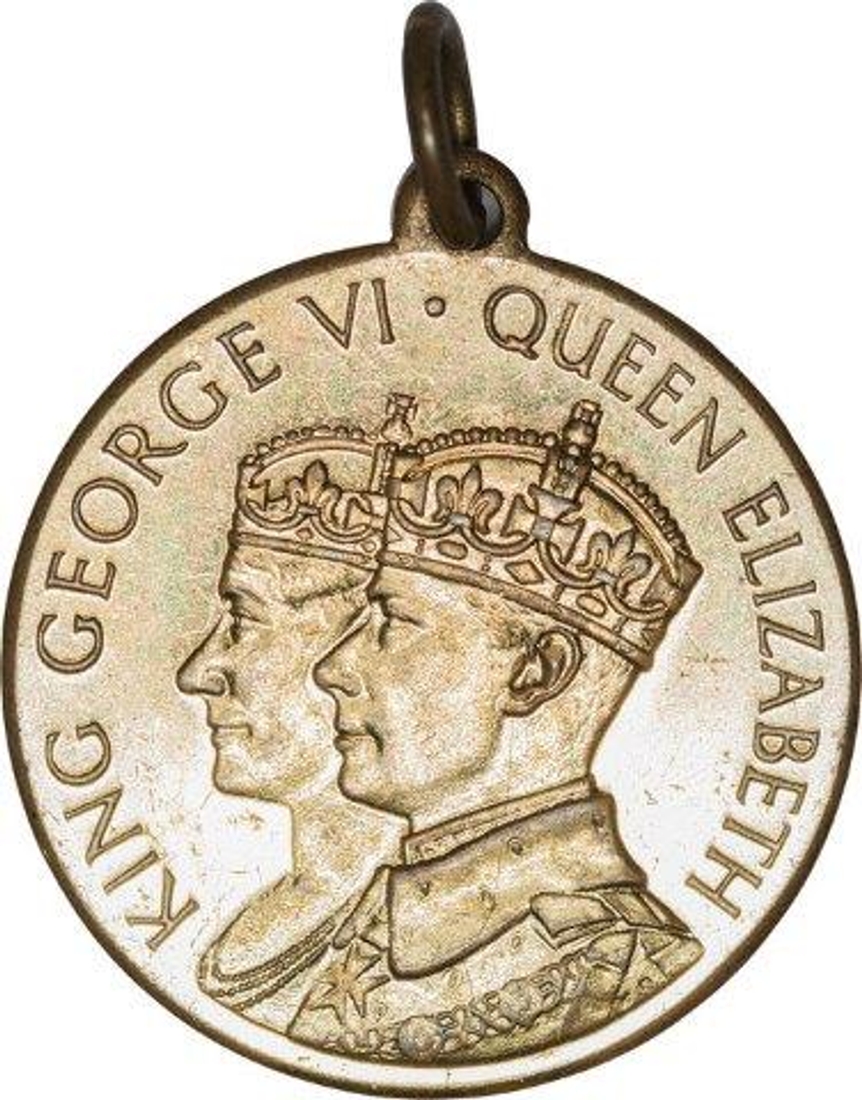 Medallion of Coronation of King George VI & Queen Elizabeth of Great Britan.