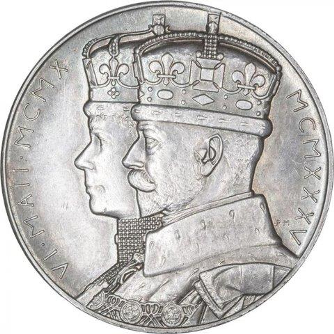 Medallion of Silver Jubilee of King George V of Great Britain.