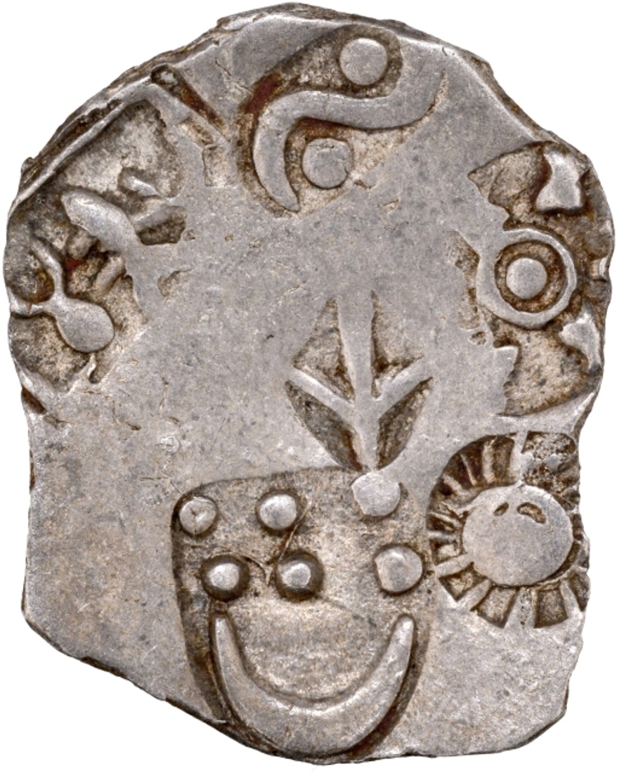 Punch Marked Karshapana Silver coin of Magadha Janapada.