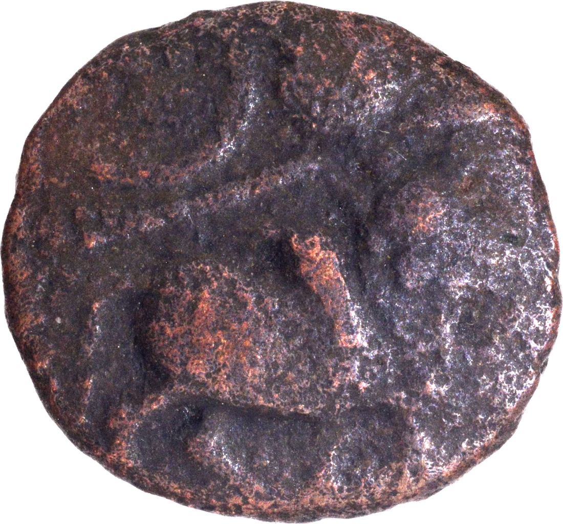 Devaraya I Copper Kasu Coin of Vijayanagara Empire.