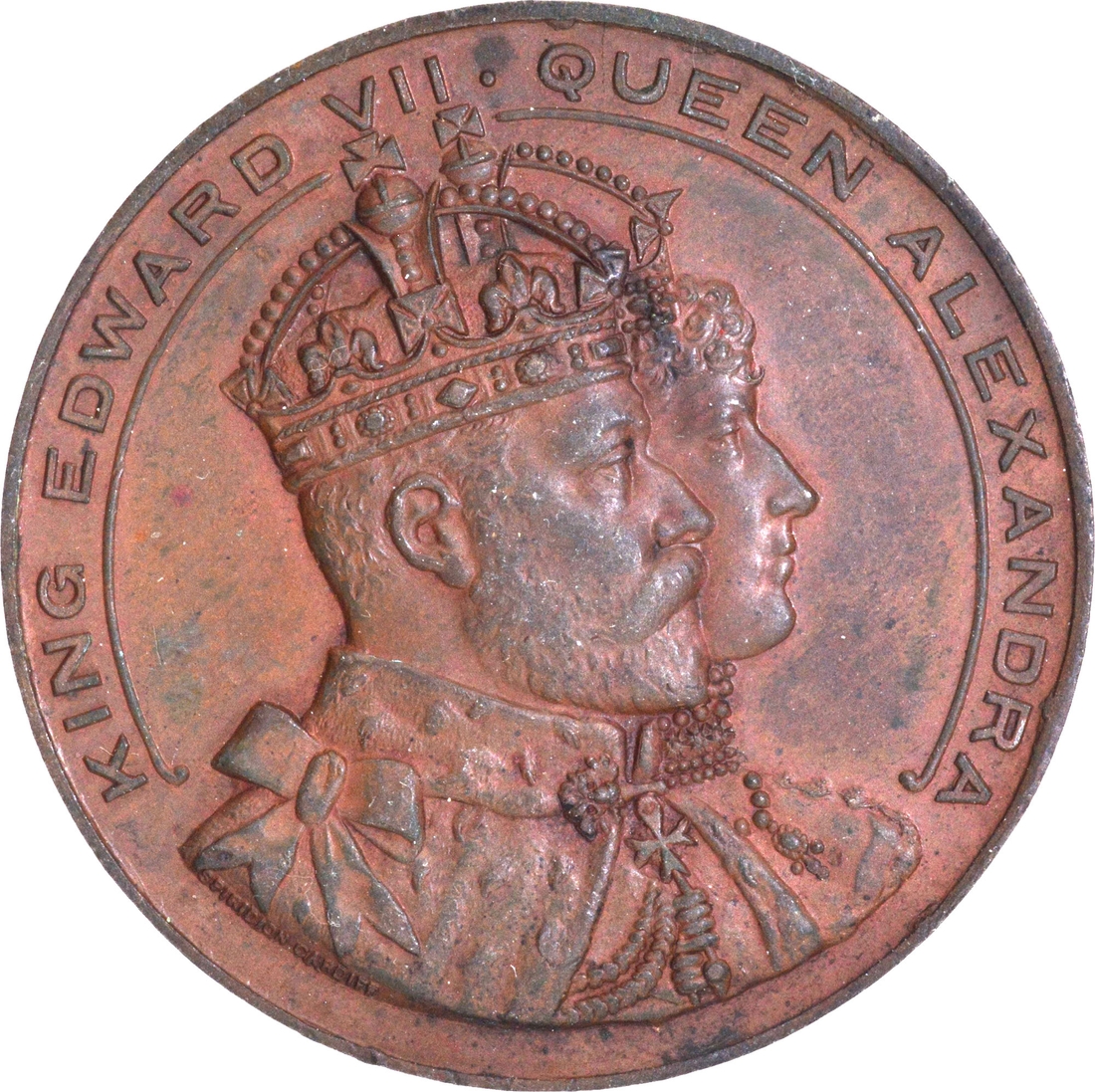 Commemorative Medallion of A Royal Visit to Cardiff of Queen Alexandra.