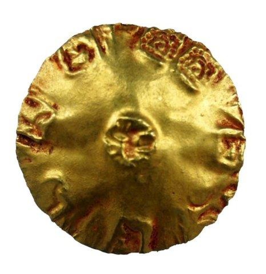Punch marked Gold Pagoda Coin of Eastern Chalukyas.