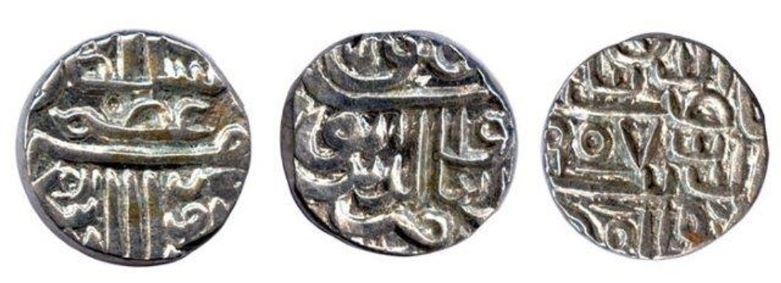 Silver Tanka of Nasir ud din Mahmud I of Gujarat Sultanate.
