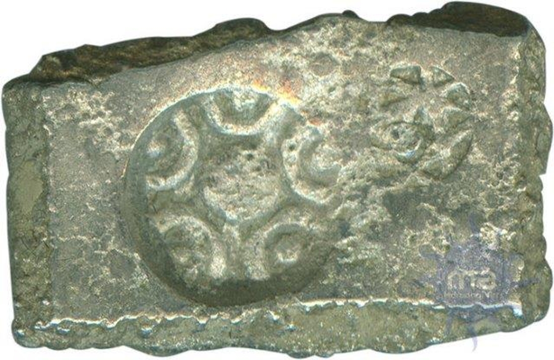Scyphate Punch Marked Silver Five Shana Coin of Shakya Janapada.