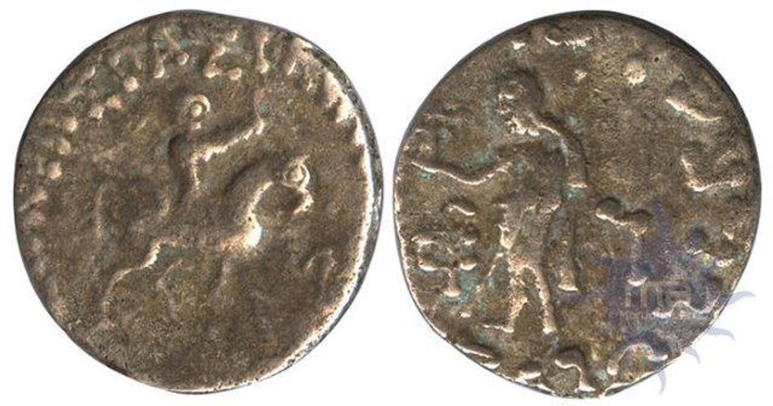 Silver Drachma Coin of Azes I.