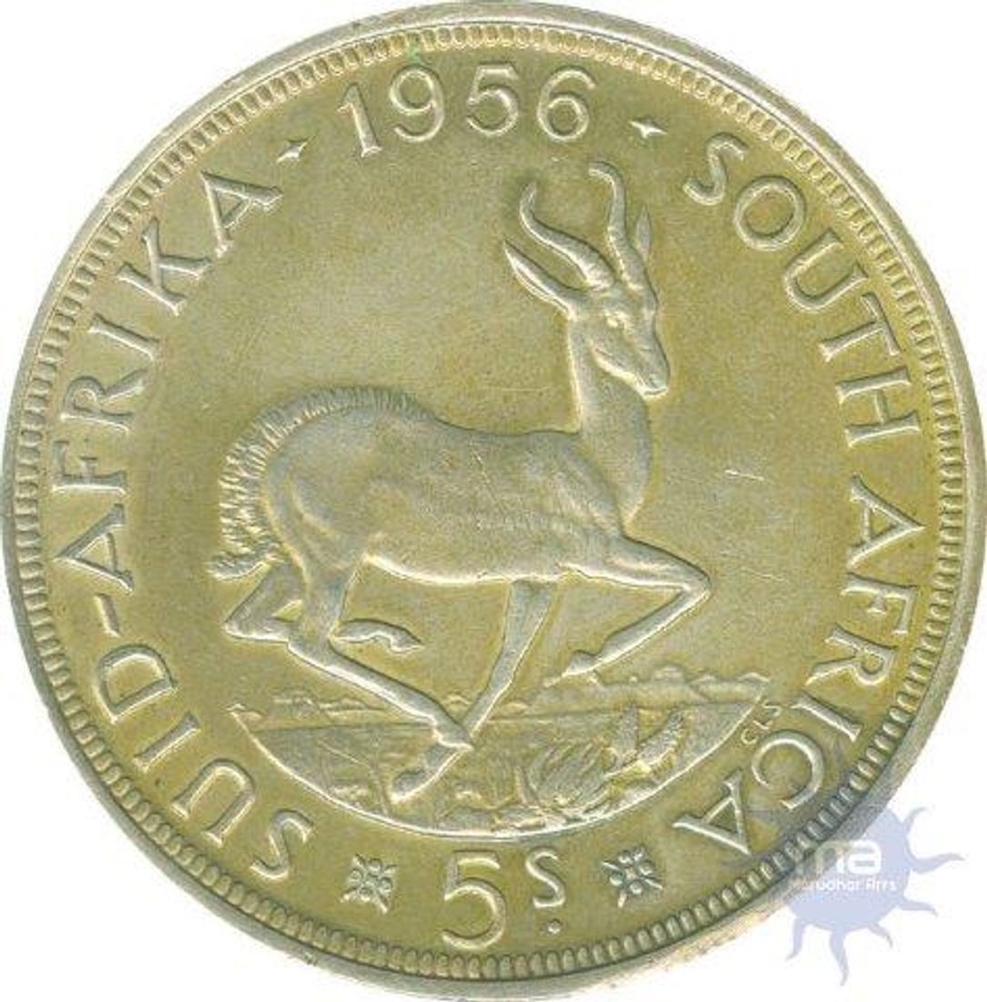 Five Shillings of South Africa of 1956.