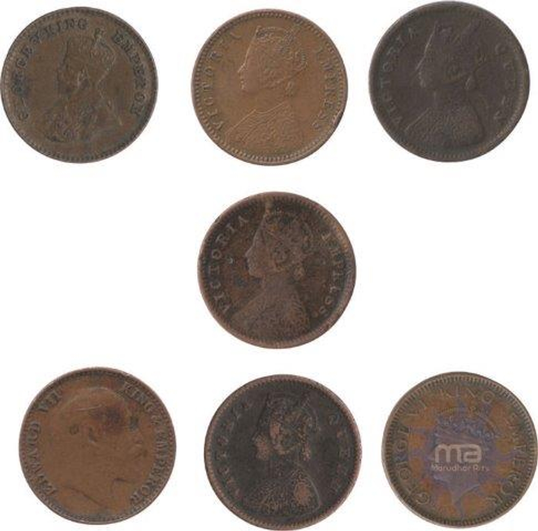 One Twelfth Anna Coins of  British India Coins.
