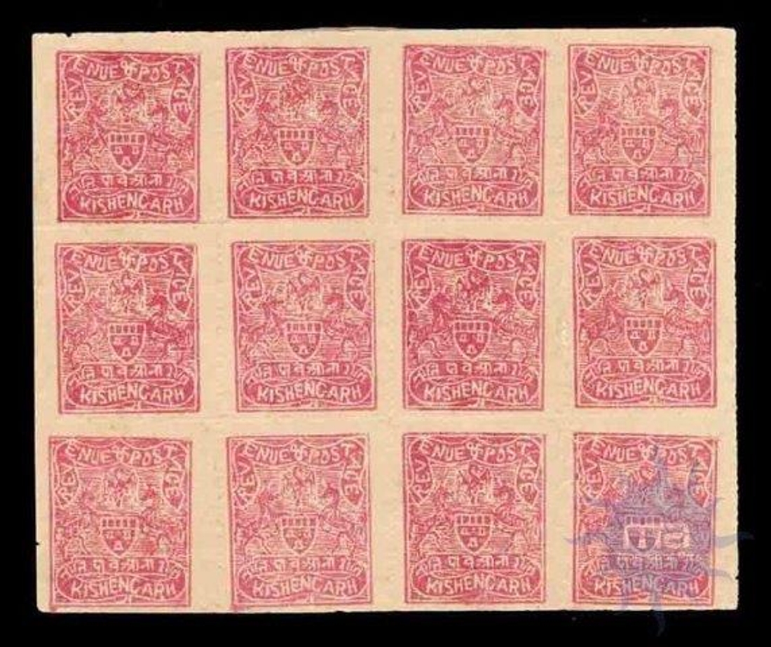 Quarter Anna Block of Twelve stamps of 1879.