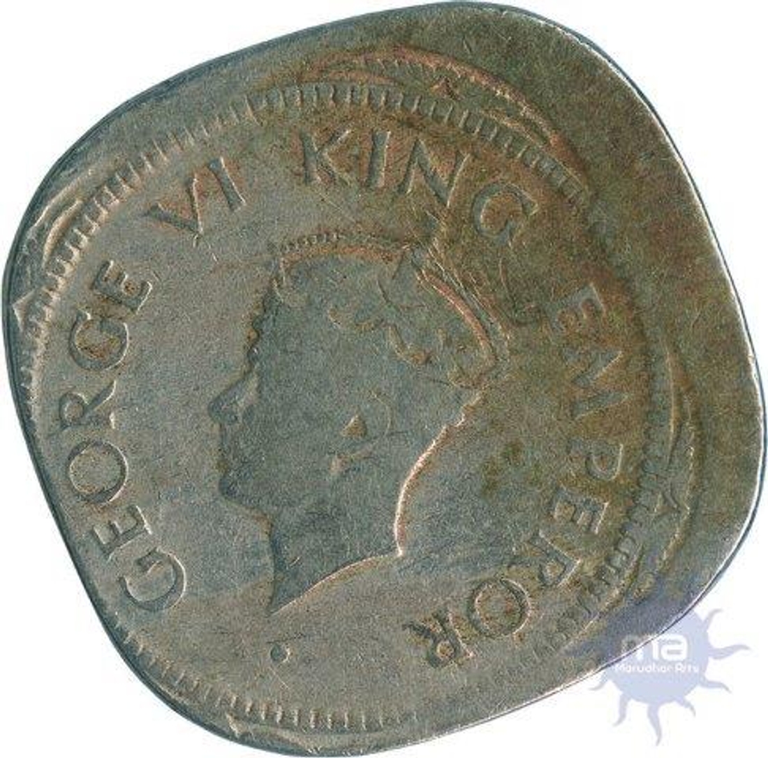 Error Two Annas Coin of King George VI of 1947.