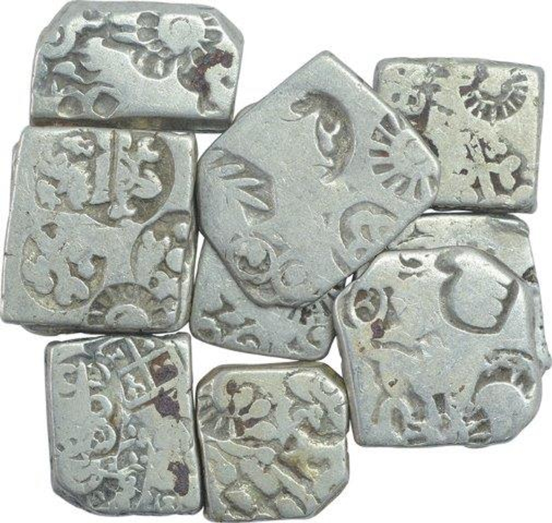 Punch Marked Silver Karshapana Coins of Maghada Janapada.
