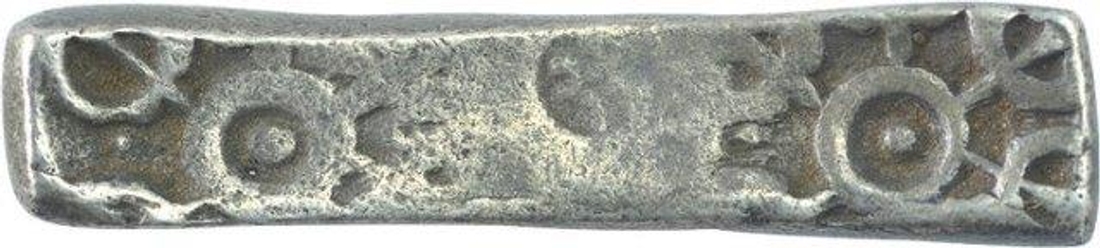 Extremely Rare Punch Marked Silver Shatamana Coin of Gandhara Janapada.