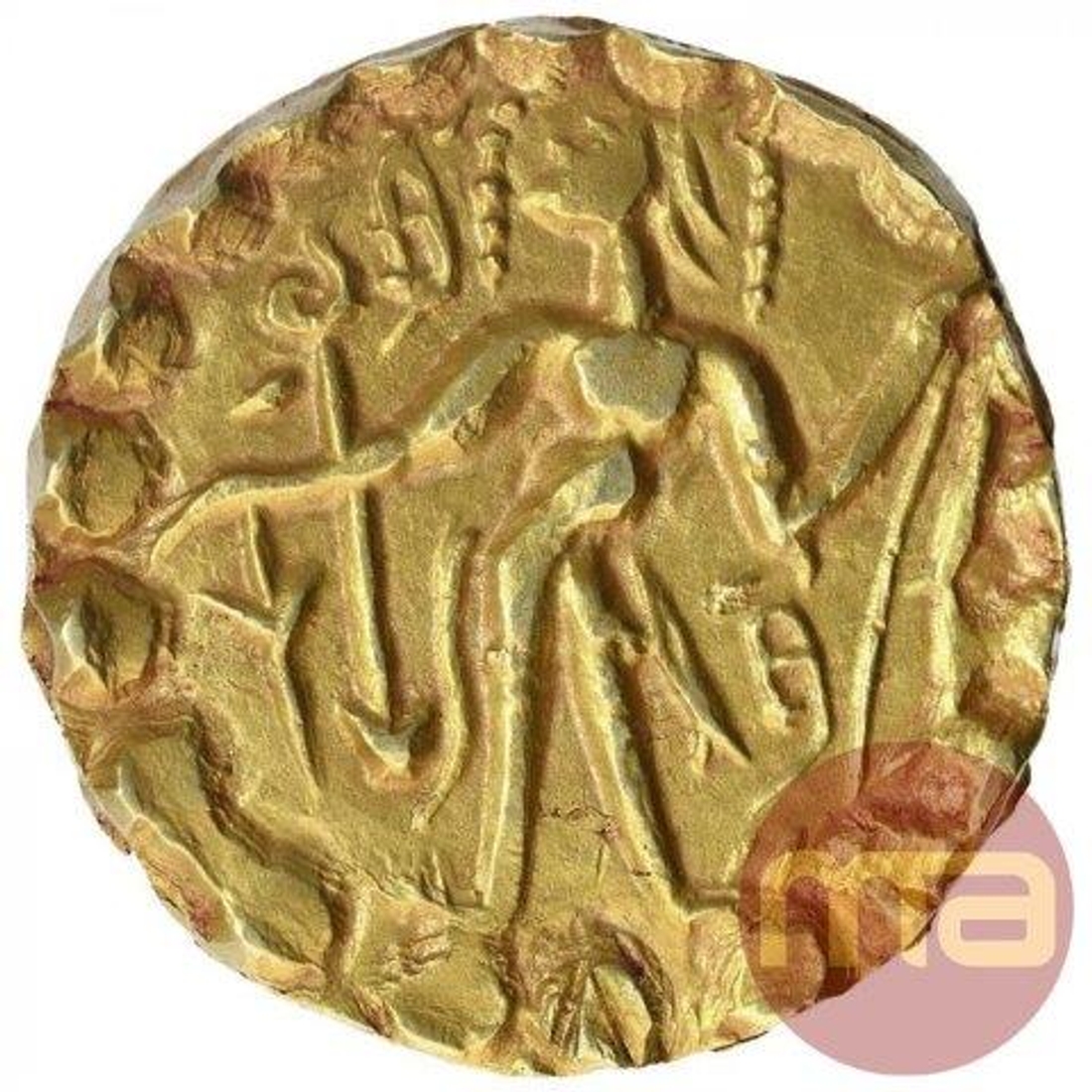 Gold Dinar Coin of Sridharana Rata of Post Guptas.