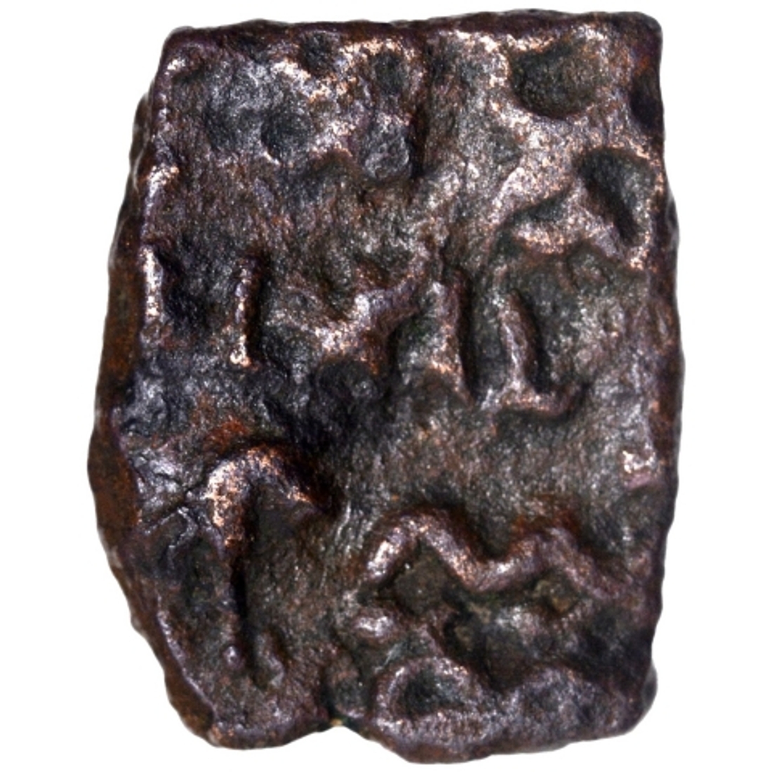 Copper Square Coin of Kanhamitra of Bhadra and Mitra Dynasty.