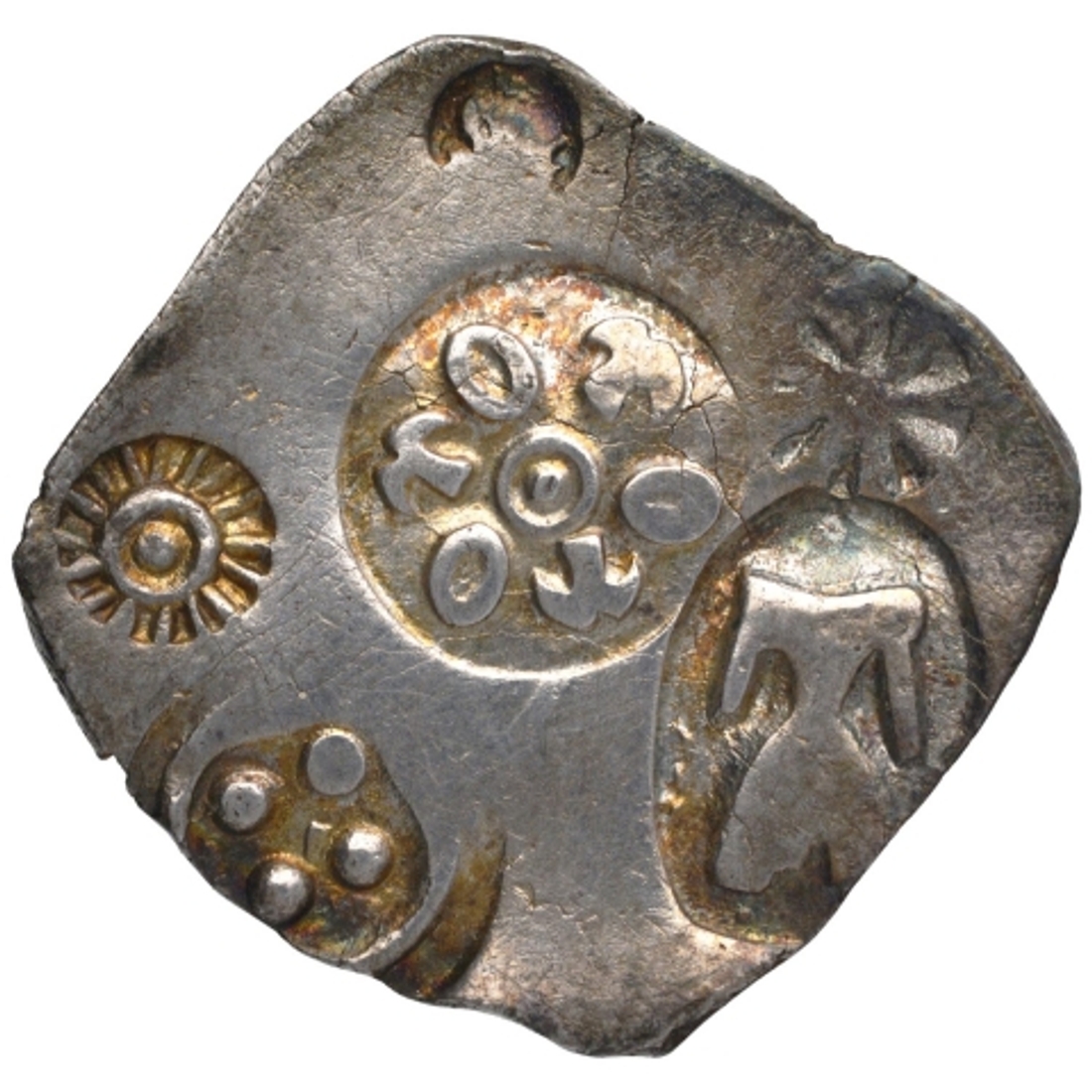 Punch Marked Silver Vimshatika  Coin of Magadha Janapada of Archaic Period.