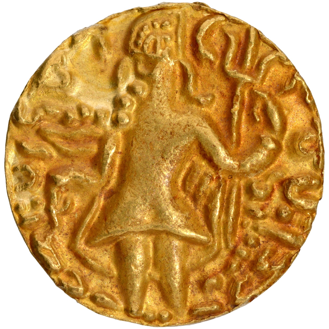 Gold Dinar Coin of Vira Jadamarah of Samatata Region of Post Guptas.