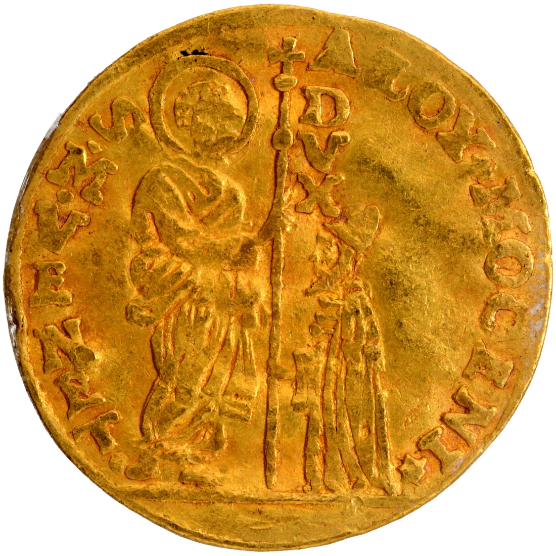 Gold One Zecchino Coin of Italy.