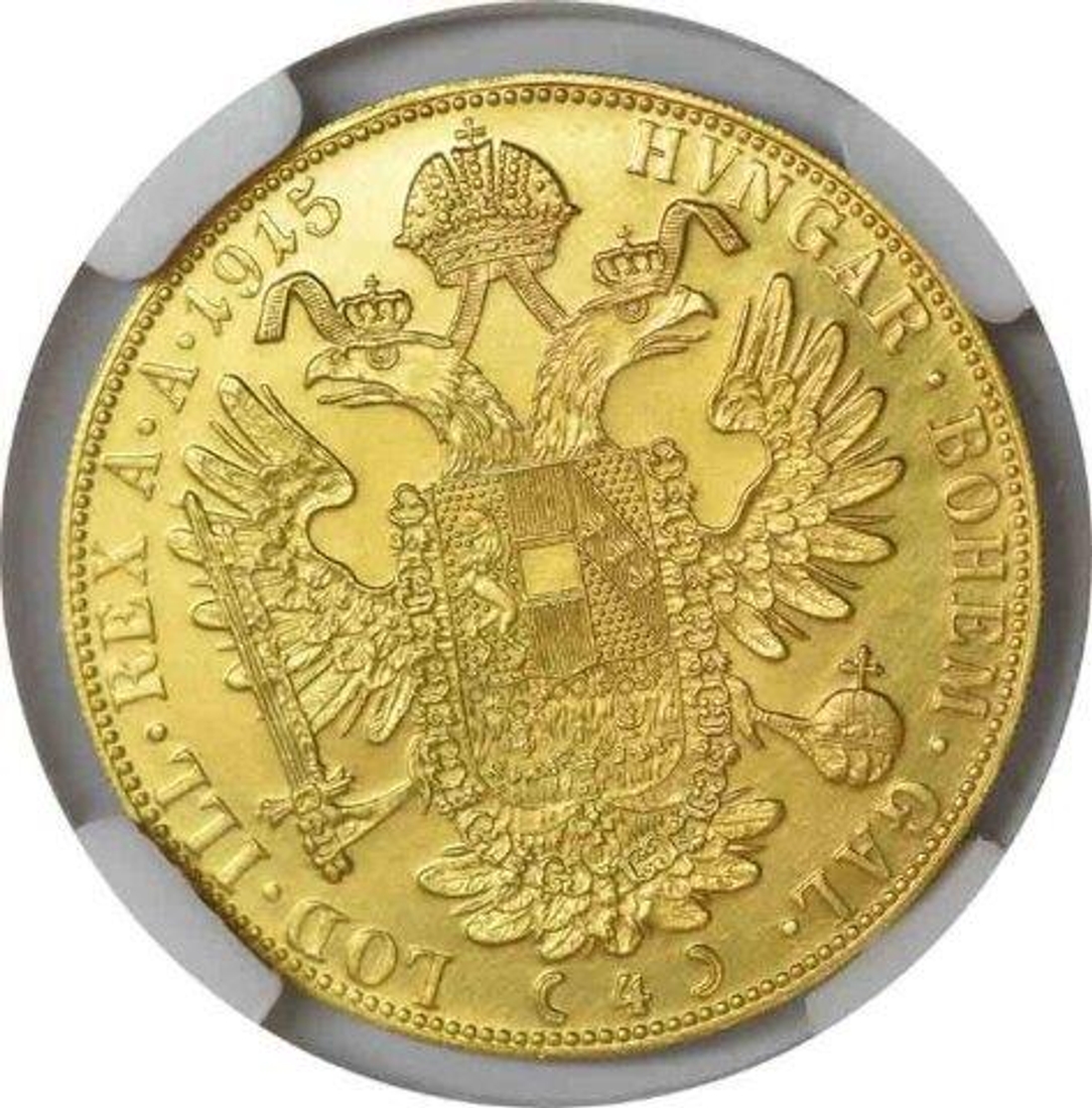 Gold Coin of Franz Joseph of Austria In 1848-1916.