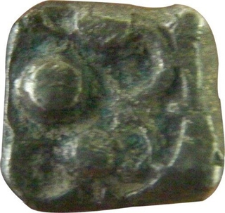 Punch Marked Silver Half Karshapana of Panchala Janapada.