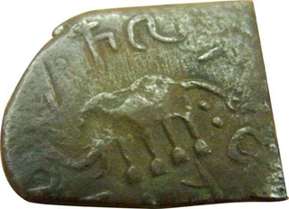 Copper Coin of Satavahana Dynasty.