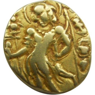 Gold Dinar Coin of Kumaragupta I of Gupta Dynasty of Archer type.