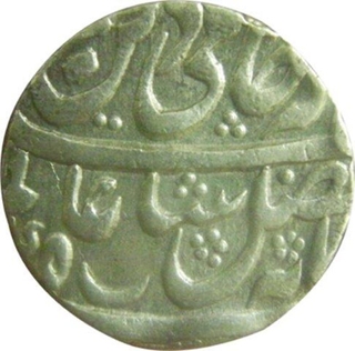 Silver Rupee Coin of Bengal Presidency In the name of Shah Alam II.