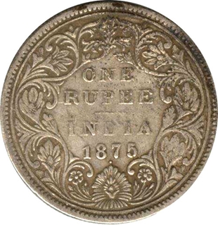 Silver Rupee Coin of Victoria Queen of 1862.