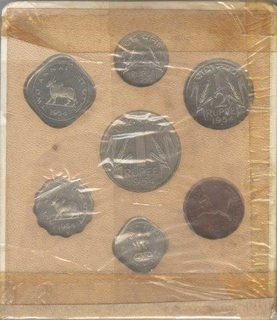 UNC Set of Regular Series of 1954 of Republic India.