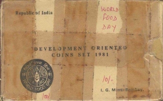 UNC Set of World Food Day of 1981 of Republic India.