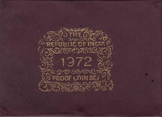 Proof Set of Silver Jubilee of Independence of 1972 of Republic India.