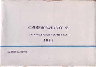 Proof Set of International Youth Year of 1985 of Republic India.