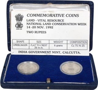 VIP Set of Land Vital Resources of 1992 of Republic India.