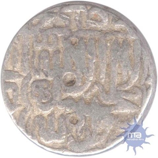 Hazrat Delhi, Silver Rupee, Two Tiny Testing Marks on both Sides of the Coin, AH 985, KM#80.7, About Fine.
	

