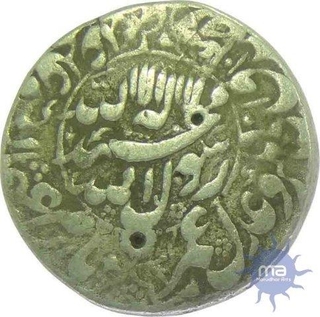 Silver Rupee of Shah Jahan of Akbarnagar mint.