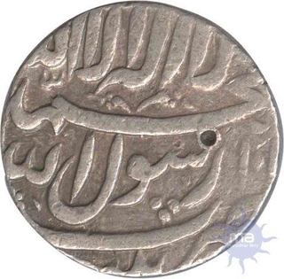 Patna, Silver Rupee, Ruler's title with Sahib-e-Qiran legend, One Tiny testing mark, 11.5g, 19.83mm,. (KM# 224.16)