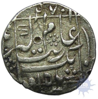 Silver Rupee of Aurangzeb Alamgir of Junagadh mint.