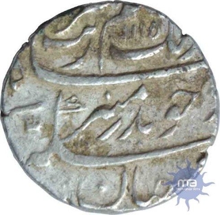 Silver Rupee of Aurangzeb Alamgir Surat mint.