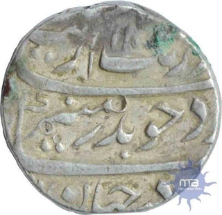  Silver Rupee of Aurangzeb Alamgir of Surat mint