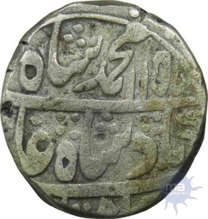 Silver Rupee of Muhammad Shah of Shahbad Qanauj Mint.