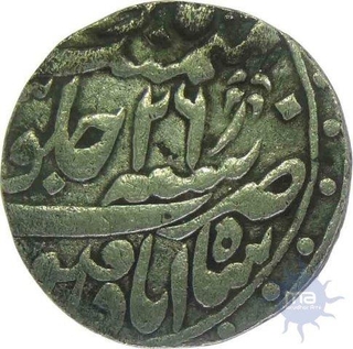 Awadh, in Name of Shah Alam II, Shahbad Qanauj, Silver Rupee, RY 2, (KM# 80, 2013 Edition) About very Fine.