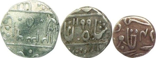 Partabgarh, Silver 1/4 Rupee(AH 1236, in the name of Dulep Singh, KM# 21, 2013 Edition, About Very Fine), Silver 1/2 Rupee (AH 1199, in the name of Sawant Singh,  KM# 12, 2013 Edition, About Very Fine), Silver Rupee(AH 1236, in the name of  Dulep Singh, KM# 23, 2013 Edition, About Extremely Fine).