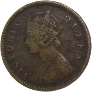 1876, Queen Victoria, 1/12 Anna.