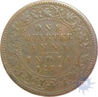 1879, Queen Victoria, Quarter Anna.