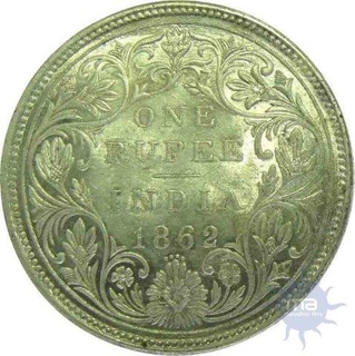 1862, Victoria Queen, Silver Rupee