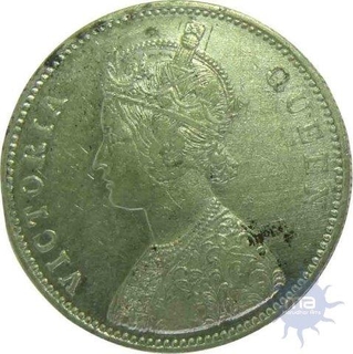 1862, Victoria Queen,Silver Rupee, A/II,0/7, (PR#), About Very Fine.