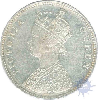 1862, Bombay Mint, Silver Rupee.