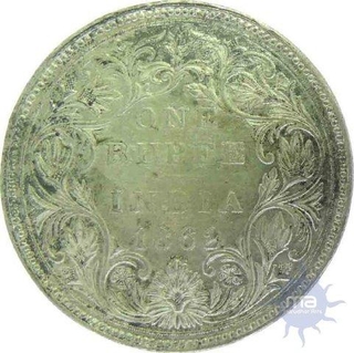 1862, Victoria Queen, Silver Rupee,