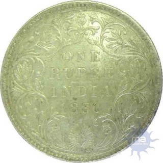 1880, Bombay Mint, Silver Rupee, Bombay Mint, A/II, 0/1, (PR#97), About AUNC.